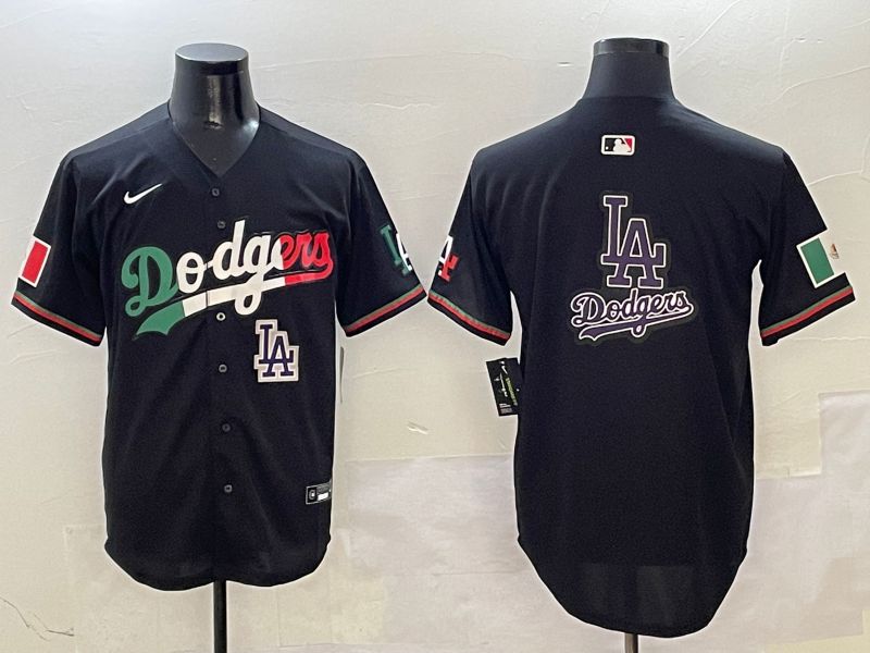 Men Los Angeles Dodgers Blank Black Mexico Second generation Nike 2025 MLB Jersey style 24->los angeles dodgers->MLB Jersey